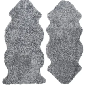 Curly fårskinn 1,5 Grey Silver Erbjudandepris